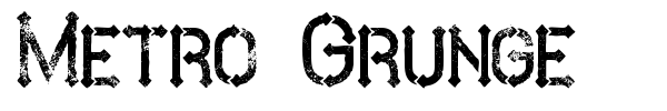Metro Grunge font preview